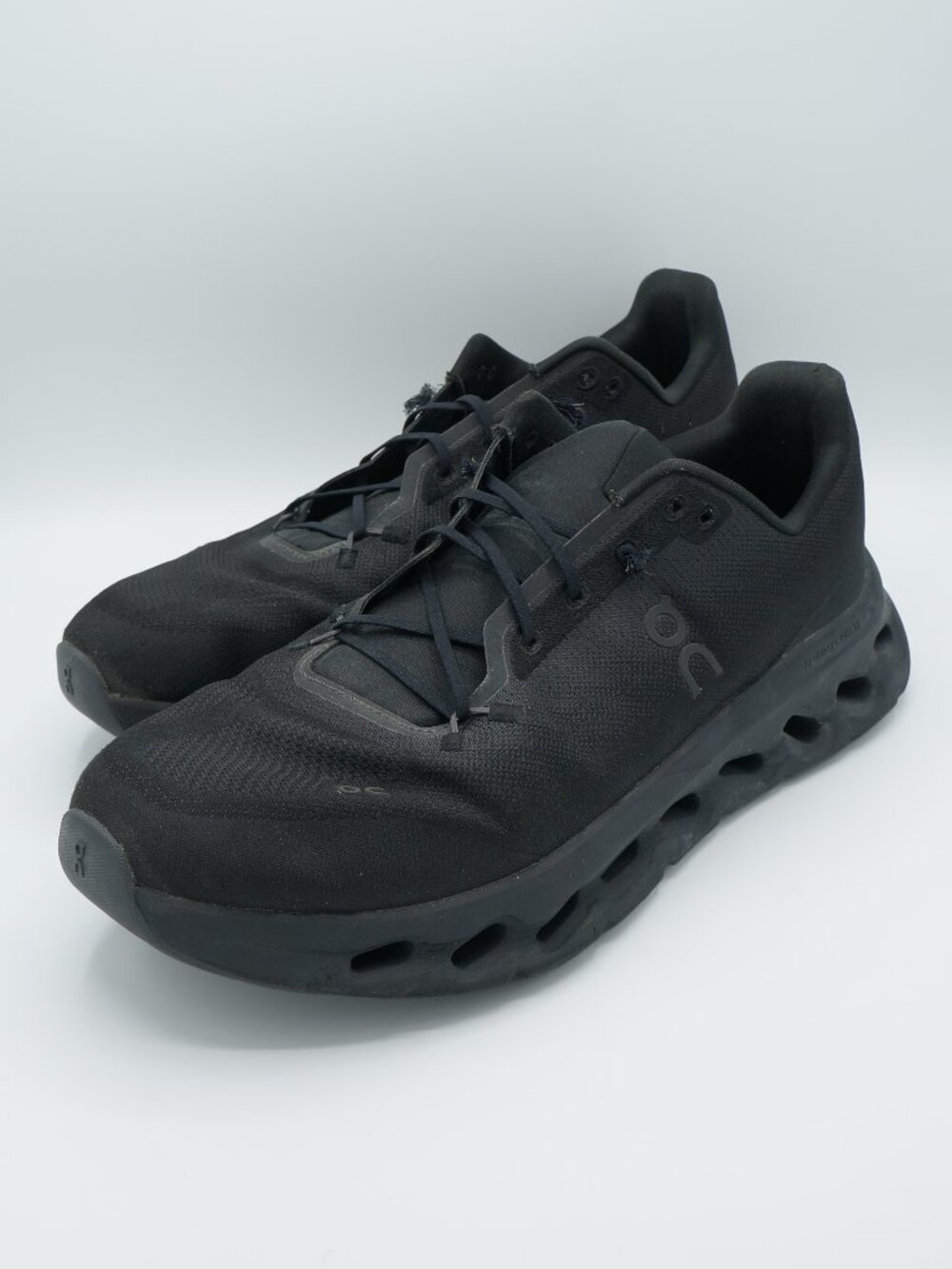 On Running Cloudmonster Men's Size 12.5 Triple Black Max Cushion Sneakers